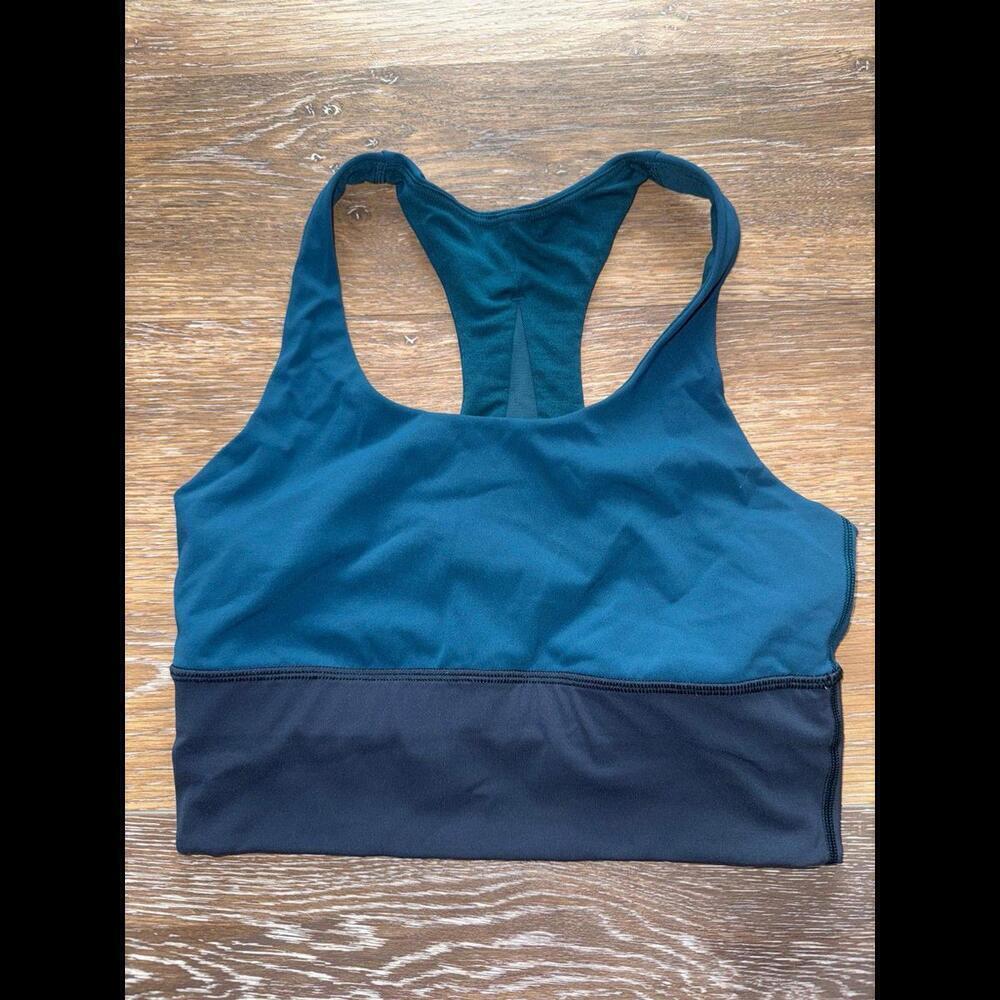 Lululemon Invigorate Bra *Long Line Nile Blue/Nocturnal Teal Size 6